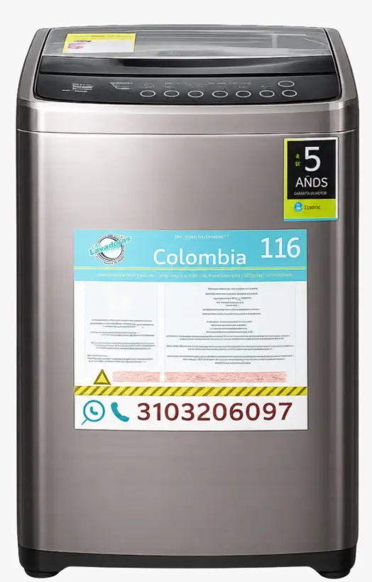 Lavadora de carga superior con la marca Las Lavadoras Alquiler